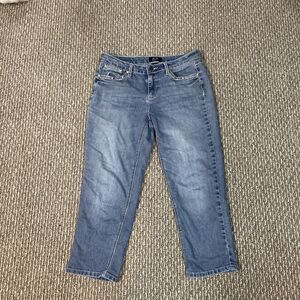 Earl Jeans Women's Size 10 Straight Leg Bejeweled Embroidered Denim Jeans